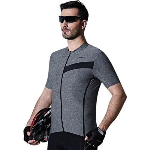 Santic M7C02116 Men Cycling Jersey Cycling Shirt Short Sleeves Road Bike MTB Short Sleeve Jersey Breathable Jerseys