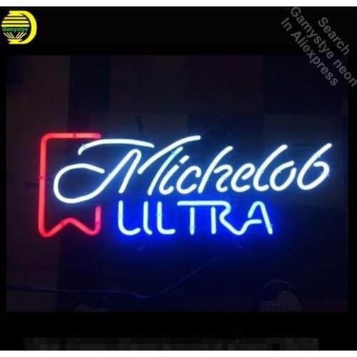 Michelob Ultra Neon Sign neon bulbs Sign neon lights for Game Room Wall Glass Tube Handcraft Iconic Sign store Display signboard