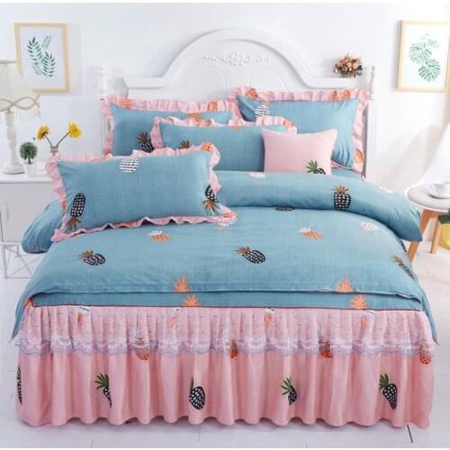 New Sanding Lace Bed Linen 3/4pcs Bedding Set Duvet Cover Bedspread Pillowcase King Size Bedding Set Home Textile Bed Set