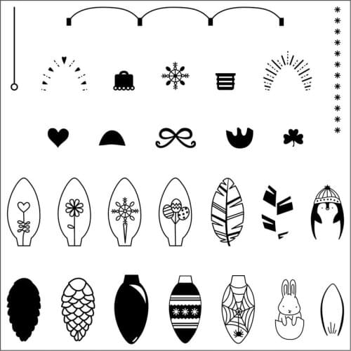 Shell Text Silicone Clear Rubber Stamp Sheet Cling Scrapbooking DIY Cute Pattern Photo Album Paper Decoration