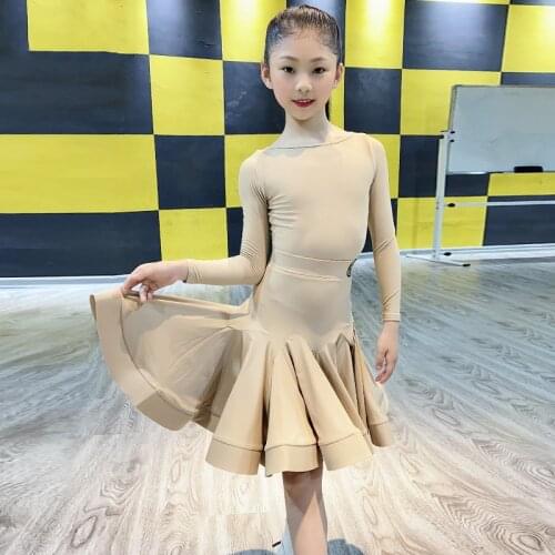 Latin Dance Dress Standard Competition Regulations Clothing Children Girls 2021 New High-End Latin Performance Costumes DN8904
