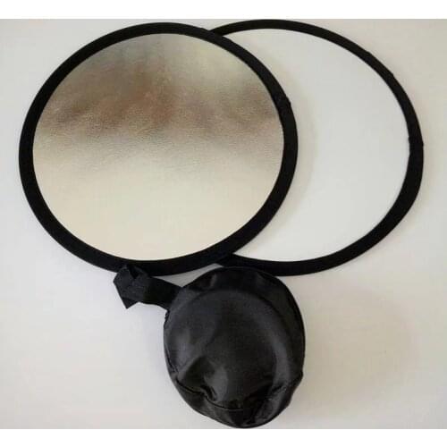 30CM/12'' 2 In 1 Portable Collapsible Light Round Reflector diffuser Photography Studio Small gold Silver flash neewer reflecto