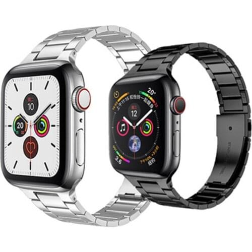 Ultra Thin Steel Band for Apple Watch Bands 44mm 42mm 40mm 38mm Stainless Steel Metal Strap for iWatch Series 6/5/4/3/2/1/SE