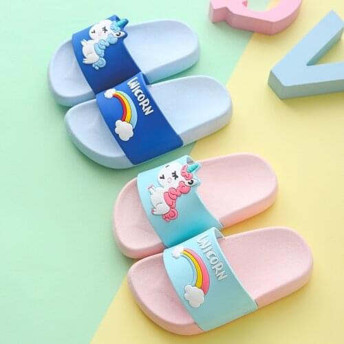 2019 Summer Boy Girl Cartoon Shoes Todder Animal Kids Indoor Baby Flip Flops Pvc Infant Beach Casual Slippers Soft