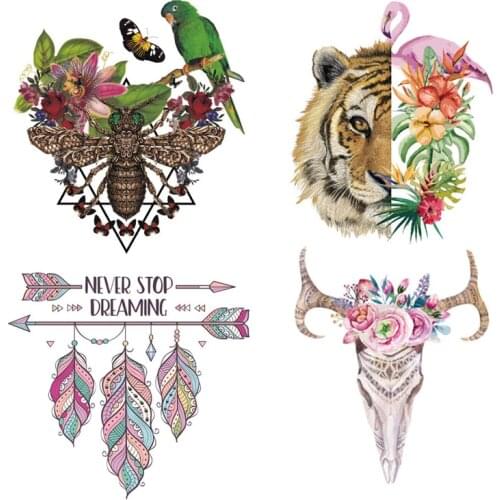 ZOTOONE feather stickers for iron transfer clothes DIY accessory t-shirt dresses washable heat transfer H