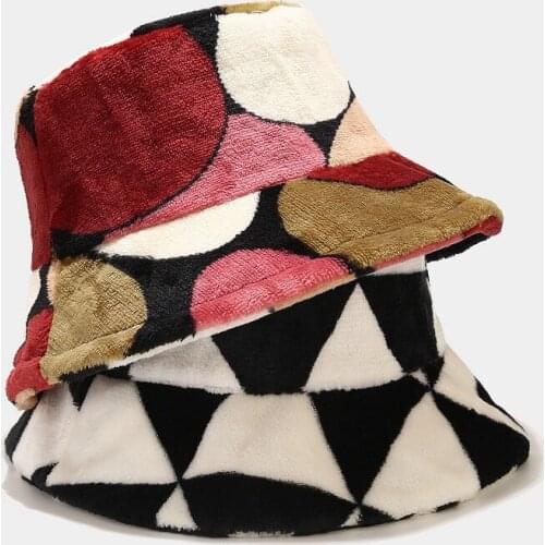 Triangle hat Winter Bucket Hat High Quality Keep Warm Panama Hat Outdoor Travel Go Shopping Womens Fall Winter Bucket Hats