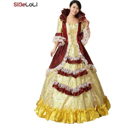 Upscale 18th Century Historical Costume Christmas Masquerade Dresses Womens Victorian Rococo Dress