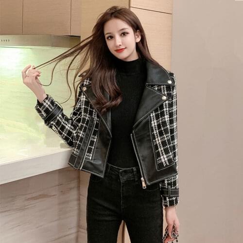 Xl Blazers for Women New Arrival.plaid Office Casual Autumn Vintage Jacket Crop Top Cardigan Streetwear Korean Fashion Slim New