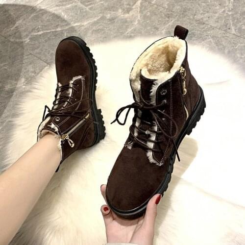 Women Boots Non-slip Women Winter snow Boots Fur Warm Ankle Boots For Women shoes female Booties Botas Mujer plussize 35-43