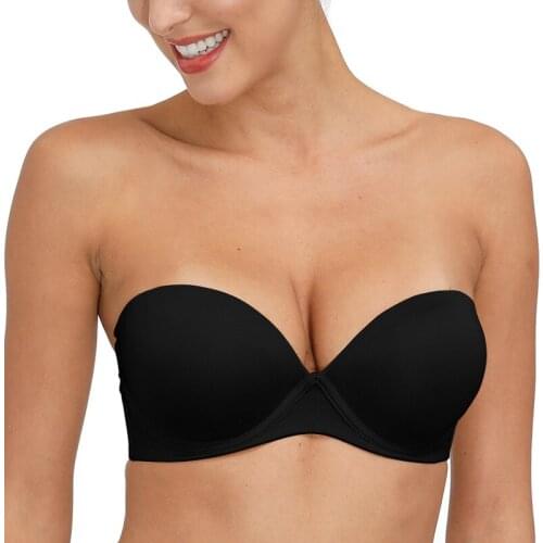 Women Bra Push Up Strapless Brassiere Plus Size Padded Multiway Lingerie With Silicone Back Womens Underwear Drop shipping