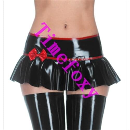 100% Latex Mini Skirt Sexy Clubwear Catsuit Mini Latex skirt Shapewear Rubber Sleeveless sexy fetish mini skirt