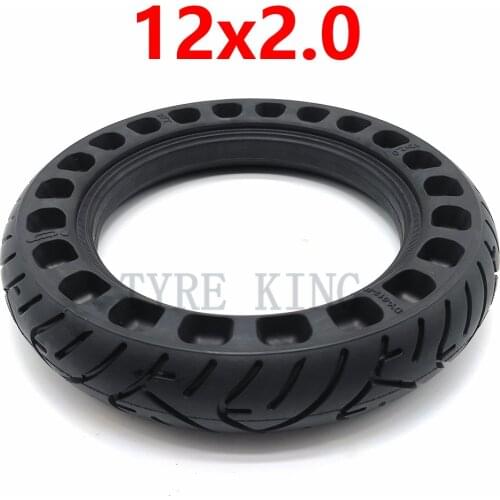 12 Inch Solid Tyre 12x2.0 12x2.125 Non-inflatable Tubeless Tire for Many Gas Scooter E-bike Hoverboard Self Balancing Parts
