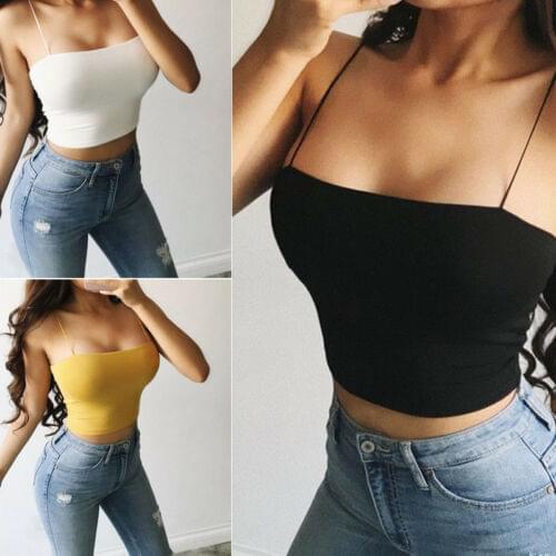 2019 new Arrival hirigin Brand Sexy Womens Strappy Bra Camis Tops Bustier Vest Crop Top Bralette Solid Color Tops Hot Sale