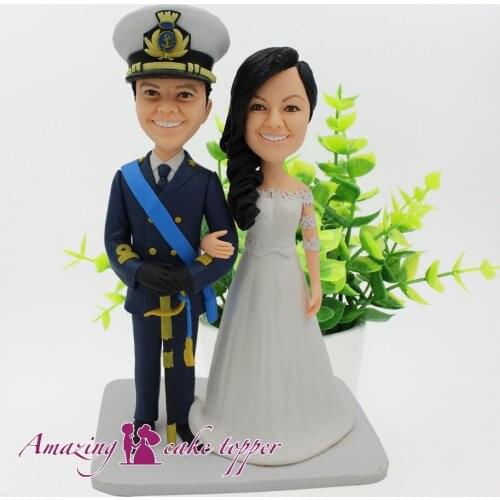 2019 AMAZING CAKE TOPPER Toys military Wedding dress Birthday And Groom Gifts Ideas Customized Figurine Valentines Day