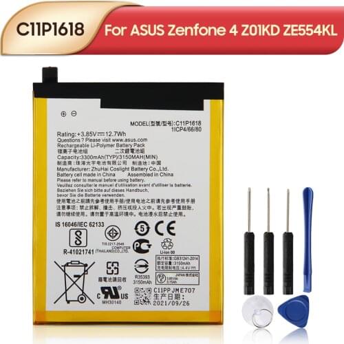Original Replacement Battery C11P1618 For ASUS Zenfone 4 Z01KD ZE554KL 3250mAh Phone Battery