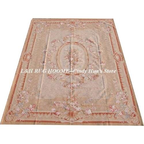 Free shipping 10'x14' Aubusson rugs Floral design for modern home decoration