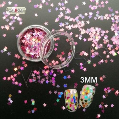 Nail Sequins Star 3mm Sequin Paillettes Sewing Craft DIY Moon Laser Rose Pink Colors Stars Nail Sequin Decorations Nail Supplies