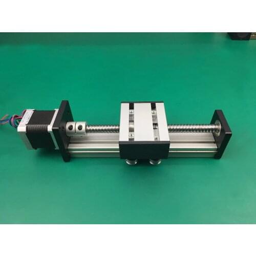 C7 Ballscrew 1204 1605 1610 Effective travel 200mm Linear Guide+Nema23 Stepper Motor CNC Stage Linear Motion slide