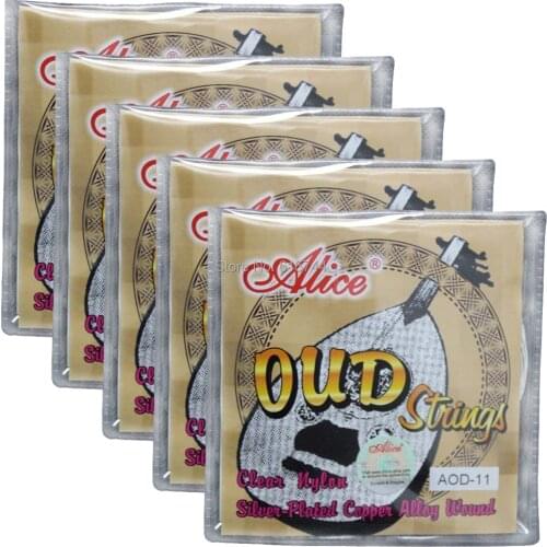 5 Sets Alice UD OUD Strings Clear Nylon Silver-Plated Copper Alloy Wound AOD11