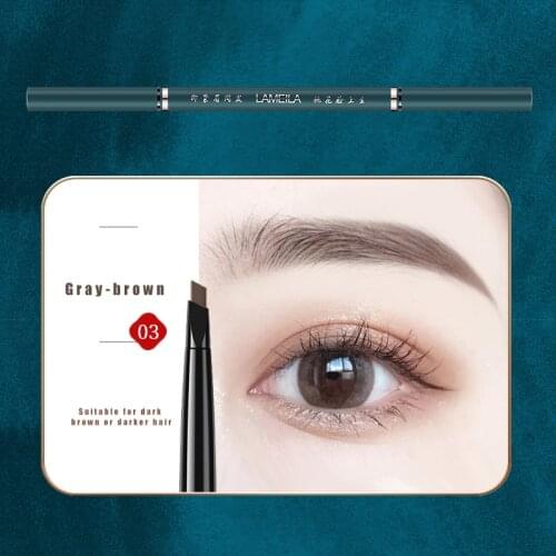 Double Head Automatic Rotating Eyebrow Pencil Natural Long-lasting Waterproof Sweat-proof Eyebrow Pencil TSLM1