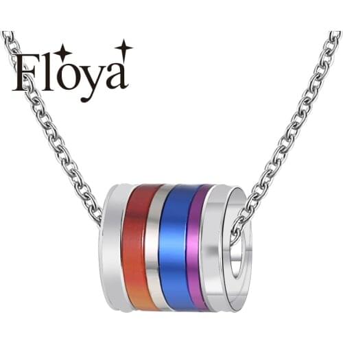 Floya Interchangeable Pendants Necklaces 4 Layers Accessories for Women Charm Necklace Femme Original Design Gift For Girl