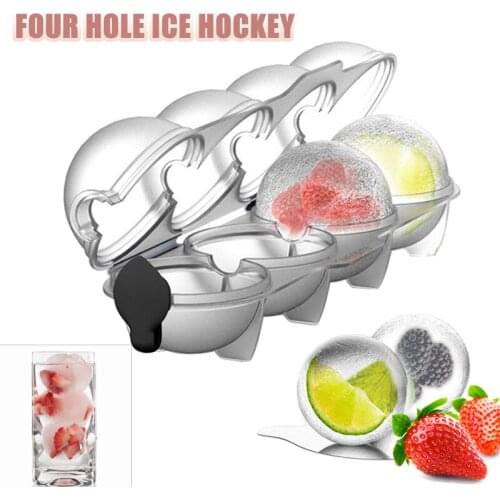 4 Balls Silicone Ice Cube Mould Whiskey Ice Cube Maker Ball Mold Ice Cream Mould Sphere Party Tray Round Bar DIY Kitchen Tool