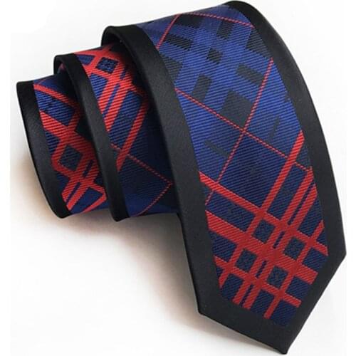6cm New Fashion Plaid Polyester Ties For Men Wedding Suit Gravata Black Neck Tie Cravat Necktie Party Business