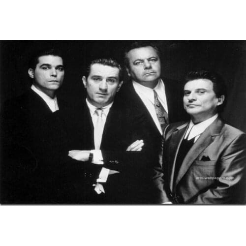 Goodfellas Movie Classic Black White Film Actor Silk Fabric Wall Poster Art Decor Sticker Bright