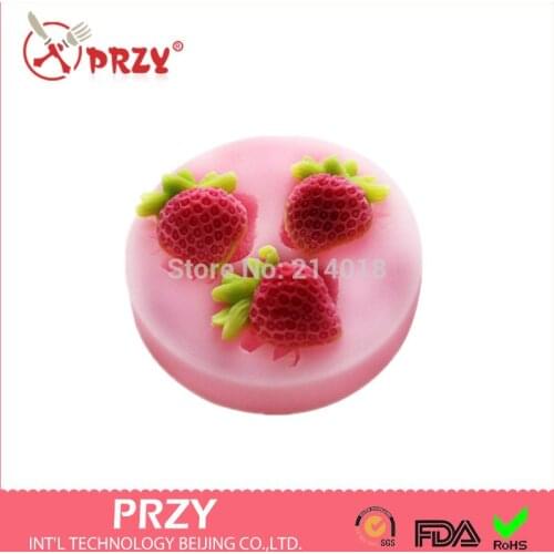 Beautifully Strawberry modelling fondant Cake decoration mold soap mold 100% food grade raw material Jelly mold