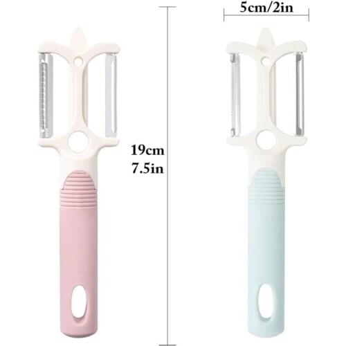 Random Color Kitchen Vegetable Peeler Double Side Sturdy Stainless Steel Peeler Fruit Potato Peeler Fruits Vegetables Tool