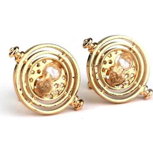 MOCHUN HP Cufflinks Rotating Spins Hourglass Pendant Jewelry for Women Men-20
