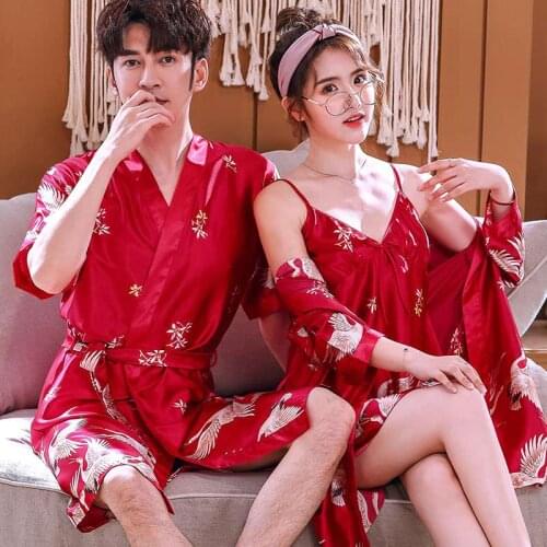 Mens Luxury Spa Hotel Robe Sleep Wear Silk Satin Nightgown Hotel Holiday Honeymoon Sleepwear Luxurious Nightgown Shower Robes