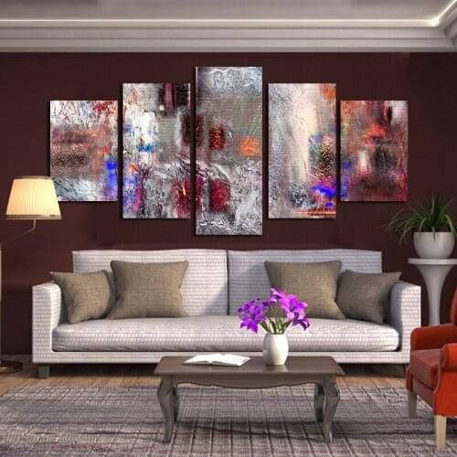 Wall Painting Fuchsia 3D Visual Effect Multicolor Tin Foil Reflective Abstract Art Decorative Frameless Canvas Printed Poster