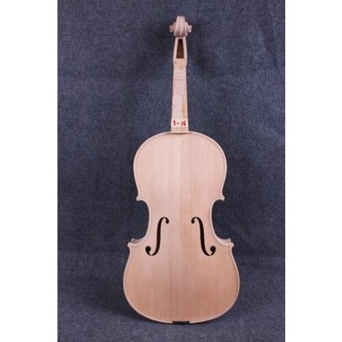 1 pcs 16 " unfinished viola Flame maple Russian spruce top White viola Body#3-16