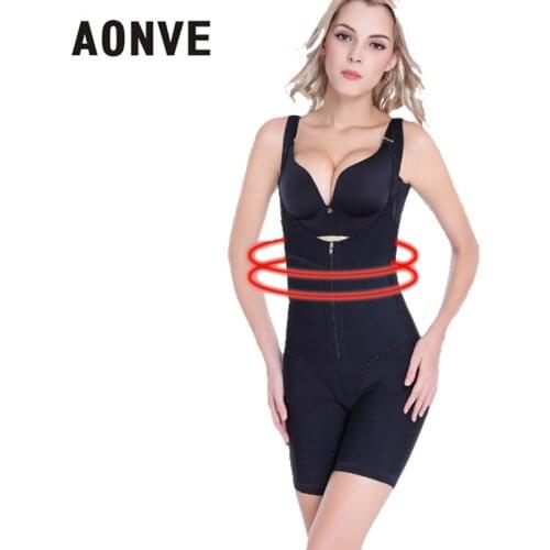 AONVE Slimming Sheath Underwear Modeling Strap Bodysuit Fitness Corsets Zipper Adjustable Waist Trainer Body Shapers Butt Lifter