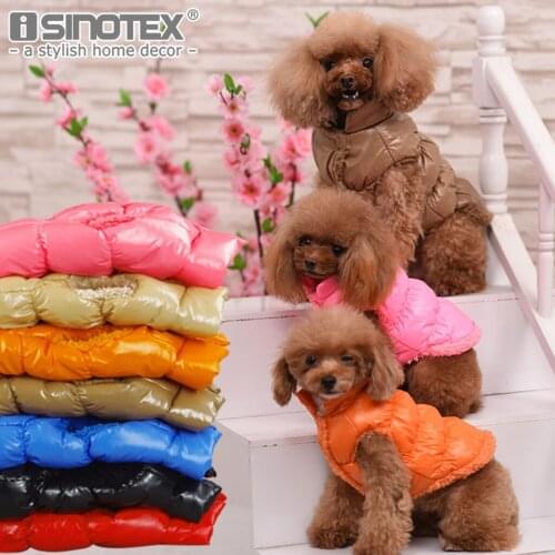 Solid Cotton Pet Dog Cat Puppy Clothes Coat Jacket Vest Warm Soft Breathable Comfortable Autumn Winter 8 Colors 7 Sizes 1 PCS