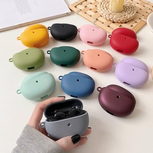 Solid color Earphone Cover For OPPO Enco Air Case Candy color Hard shell Headphone protective case For OPPO Enco Air with Hook