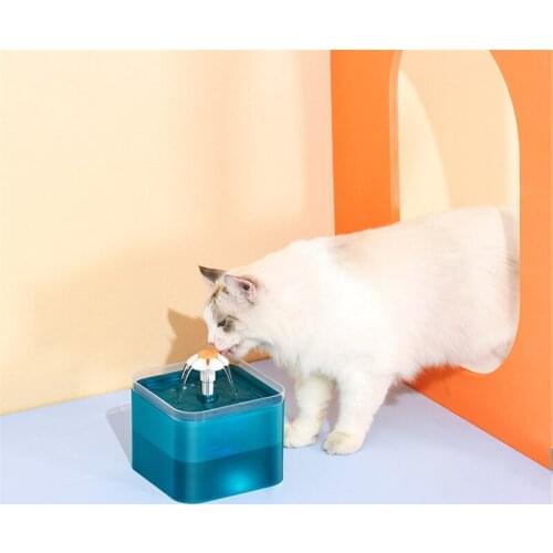 2L Cat Water Fountain LED Light Dog Water Dispenser Drinking Feeder For Cat Kitten Auto-Sensing Bowl Filter Feeder Dispenser EU