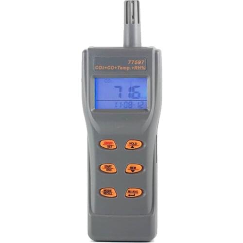 Professional AZ77597 CO Carbon monoxide CO2 carbon dioxide Gas detector Temperature Humidity Data Logger