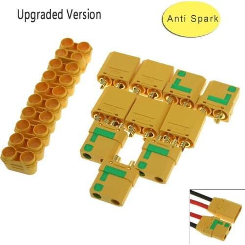 5 Pair Amass XT90S XT90-S XT90 Connector Anti-Spark Male Female Connector for Battery, ESC and Charger Lead