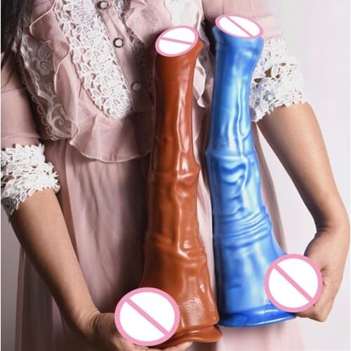 41X8cm Realistic Huge Horse Dildo Adult Sex Toys For Women Men 16inch Prostate Massage Butt Anal Plug Anus Vagina Masturbator