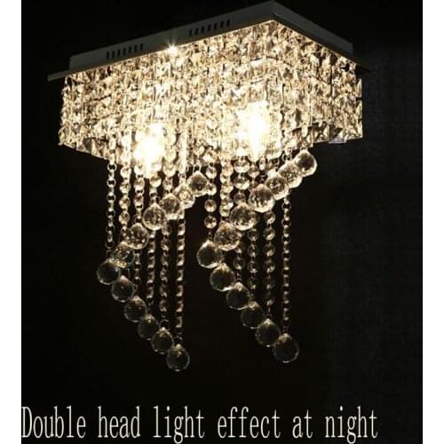 Modern stainless steel crystal chandelier led lamps One/Two E14 lamp led chandeliers high quality led lustre light chandeliers