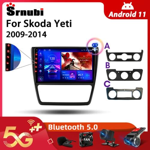 2 Din Android 10 Car Player Stereo audio Radio for Skoda Yeti 5L 2009-2014 Multimedia Video Touch Screen 4G Wifi Speaker MP5 DVD