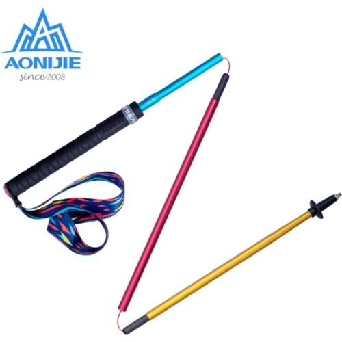 2PCS AONIJIE Light Weight Folding Collapsible Quick Lock Trekking Cane Pole Hiking Pole Clamp Trail Walking Stick Carbon Fiber