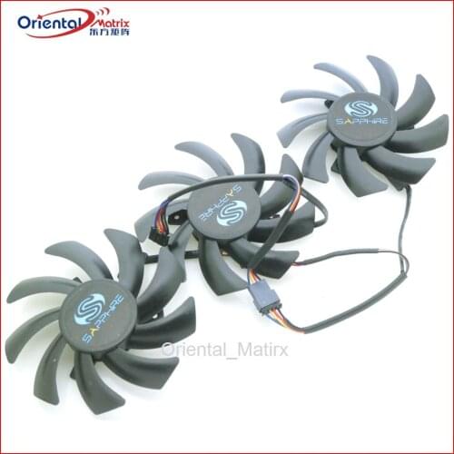 Free Shipping 3pcs/Lot FDC10H12S9-C 85mm DC12V 0.35A 4Pin Video Fan For Sapphire R9 280X 290 290X 390 390X Vapor-X OC TOXIC Fan