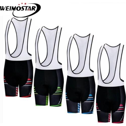 Weimostar Coolmax Pad Bike Bicycle Womens Cycling Bib Shorts Breathable Lycra High Elastic Bicycle Wear 4-Colors