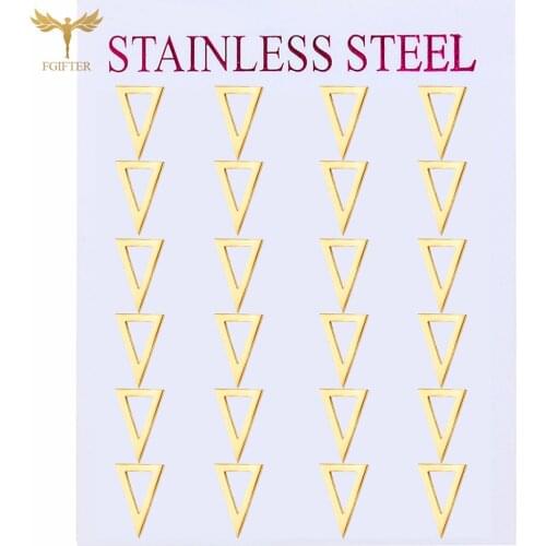 2021 Womens Golden Triangle Earrings Geometric Stainless Steel Lady Accessories Ear Stud Girls Fashion Jewelry