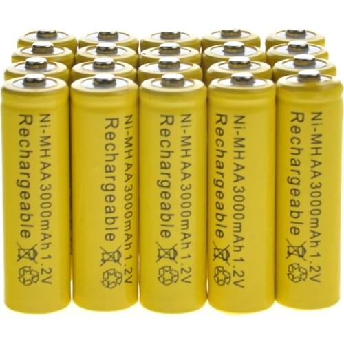 1-10pcs 1.2v AA Rechargeable Battery NiMH 3000mAh 1.2V 2A Ni-MH Bateria for Garden Solar LED Flashlight Toy Cordless Phone AA