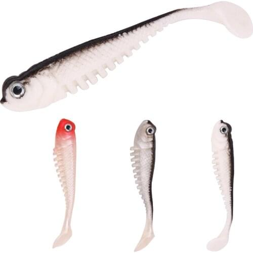 10Pcs/set 8cm 2.7g Fishing Artificial T Tail Baits Wobblers Soft Lures Shad Carp Silicone Fishing Soft Baits Fishing Tackle