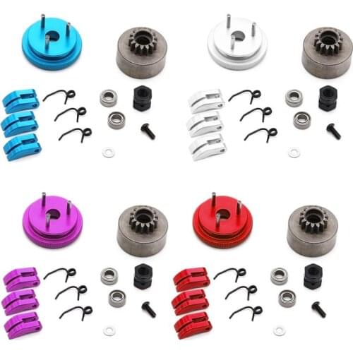 14T Gear Flywheel Assembly 1/8 RC Car Bearing Clutch Bell Shoes Nut Springs Set